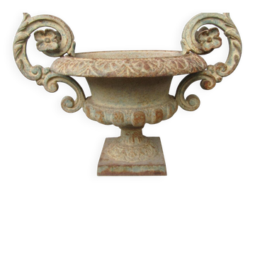 Early 19th Century cast iron Planter with scrolled foliate Handles