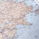 World map planisphere vintage air and maritime lines from 1950