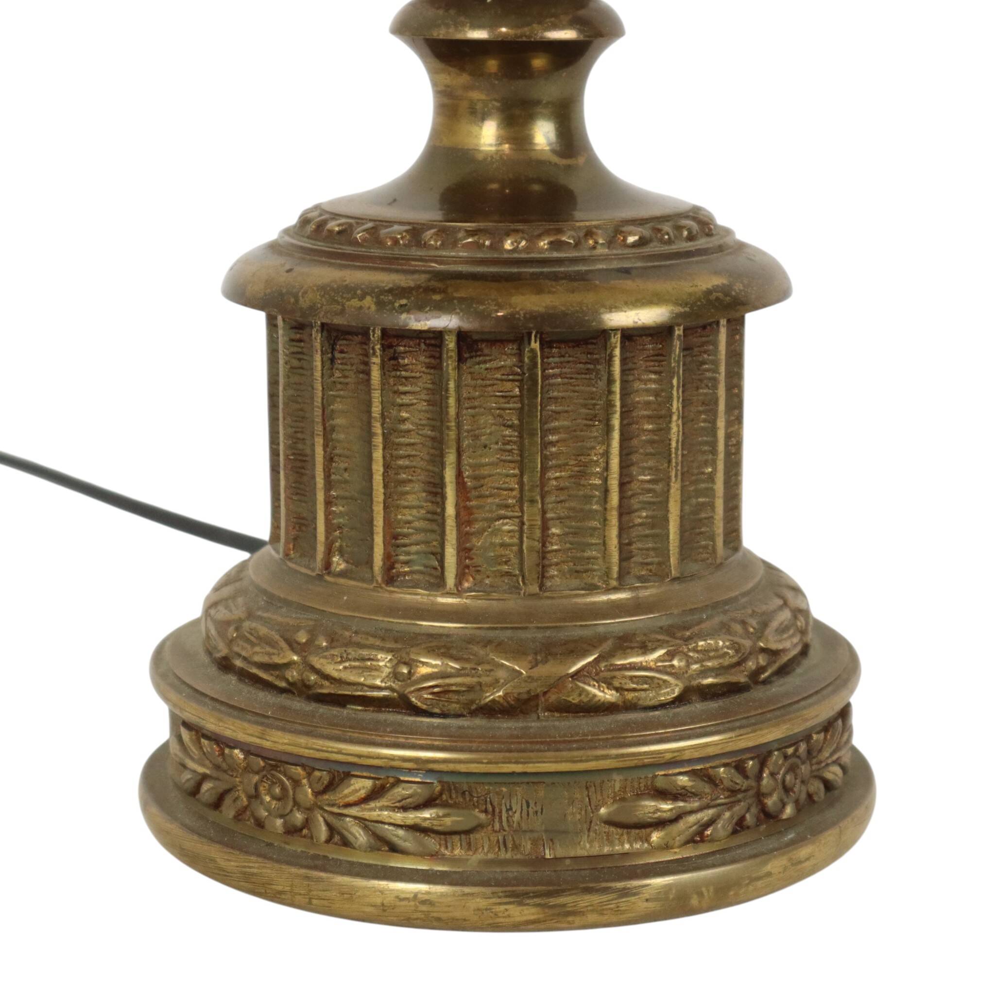 Large Brass Table Lamp Classic French Empire Style