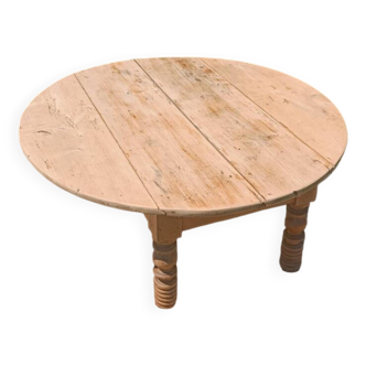 Table basse ronde avec rabats