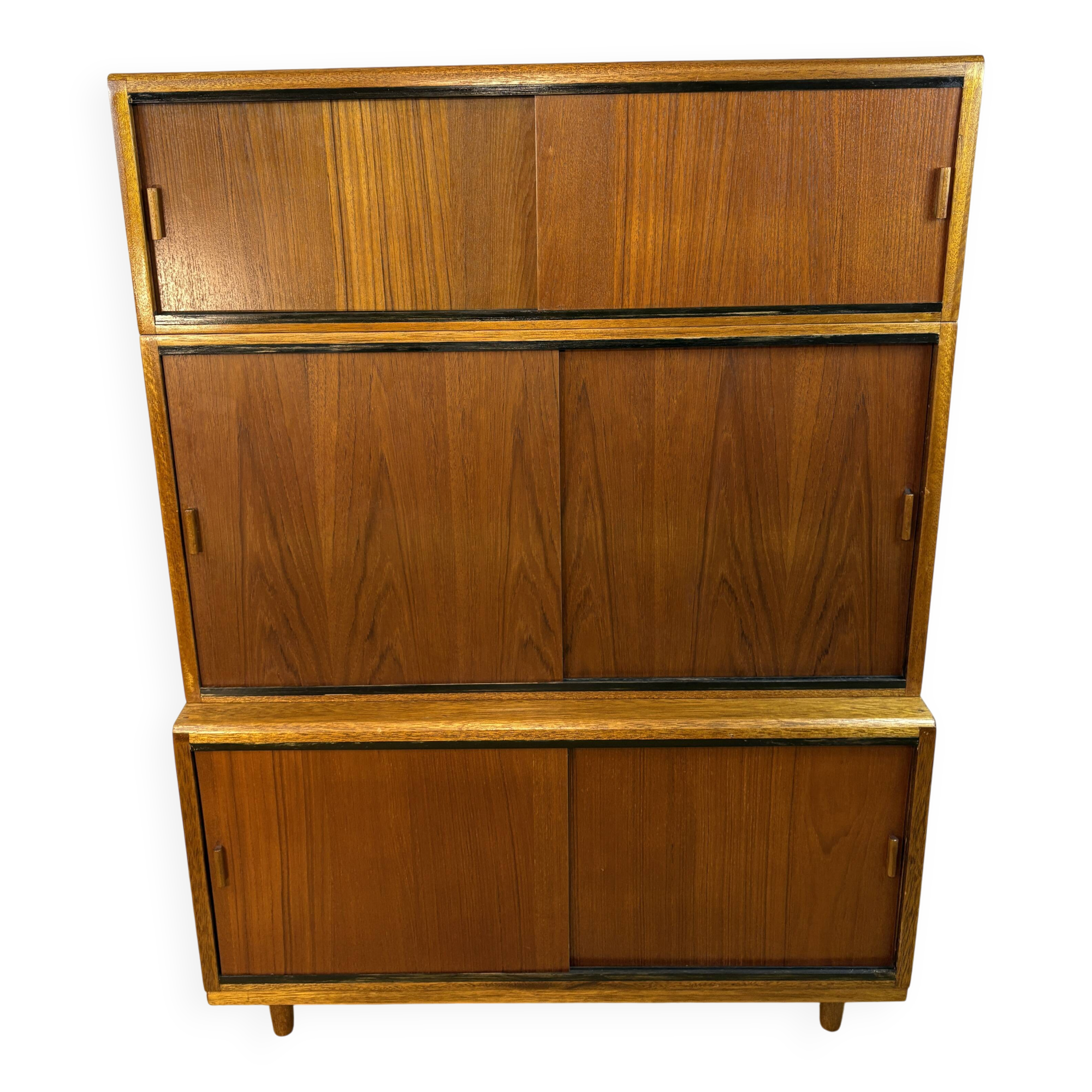 Bibliothèque modulaire en teck par Simplex, années 1950