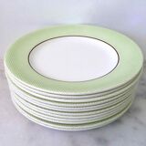 Set 12 flat plates Salins earthenware