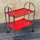 60s 70s serving trolley dinette side table space age red design