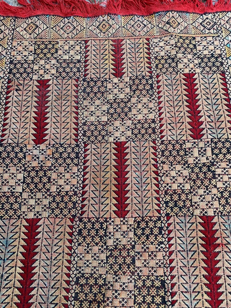 Vintage Moroccan Kilim carpet corridor 79x295 cm