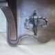Large antique wall-mounted coat rack in carved wood 135 cm
