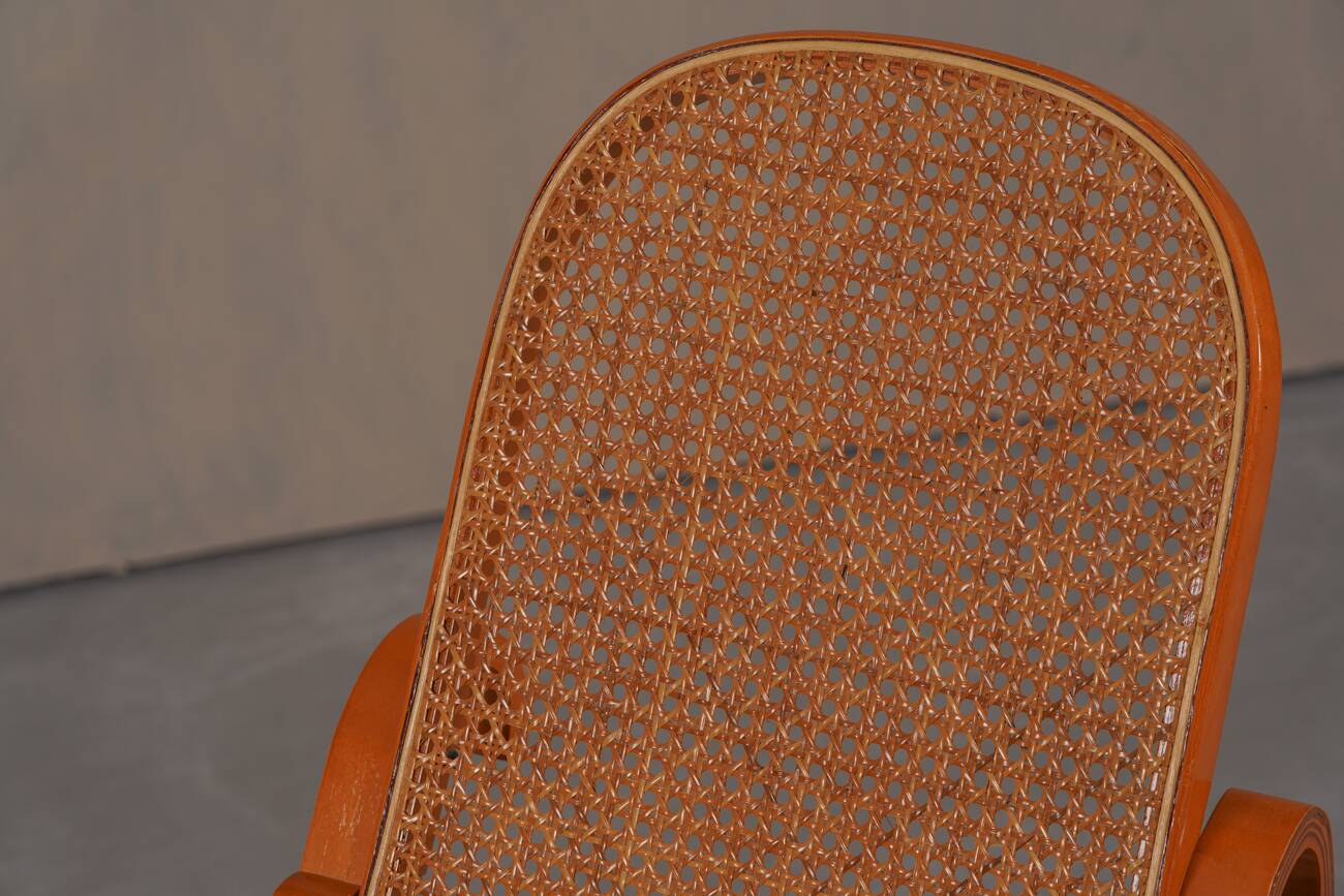 Vintage bentwood rocking chair by Luigi Crassevig, Italy 1970s