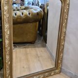 Mirror 1900 louis philippe in gilded wood 103x75cm