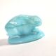 Vallerysthal easter rabbit box in blue opaline from 1900