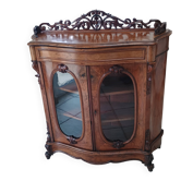	Support furniture in walnut burl veneer, Napoleon III style or late 19th century.