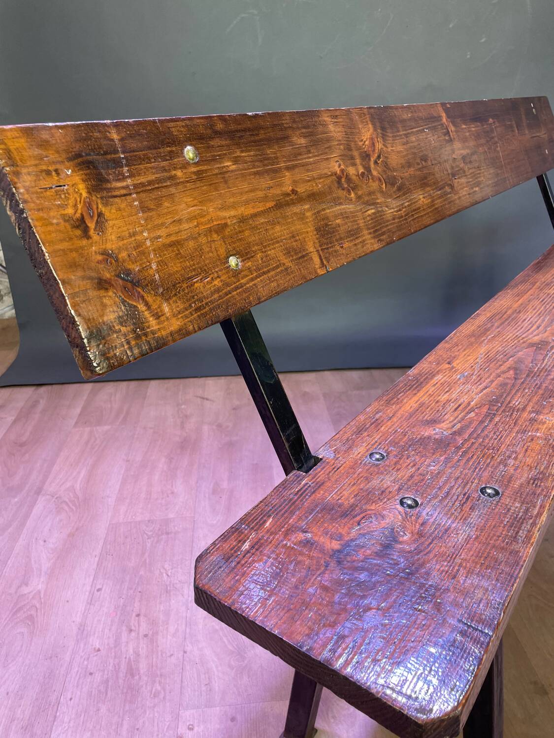 Banc de ferme avec dossier