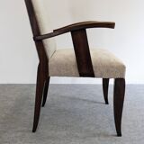 Pair of modernist mahogany bridge chairs from the 40s/50s
