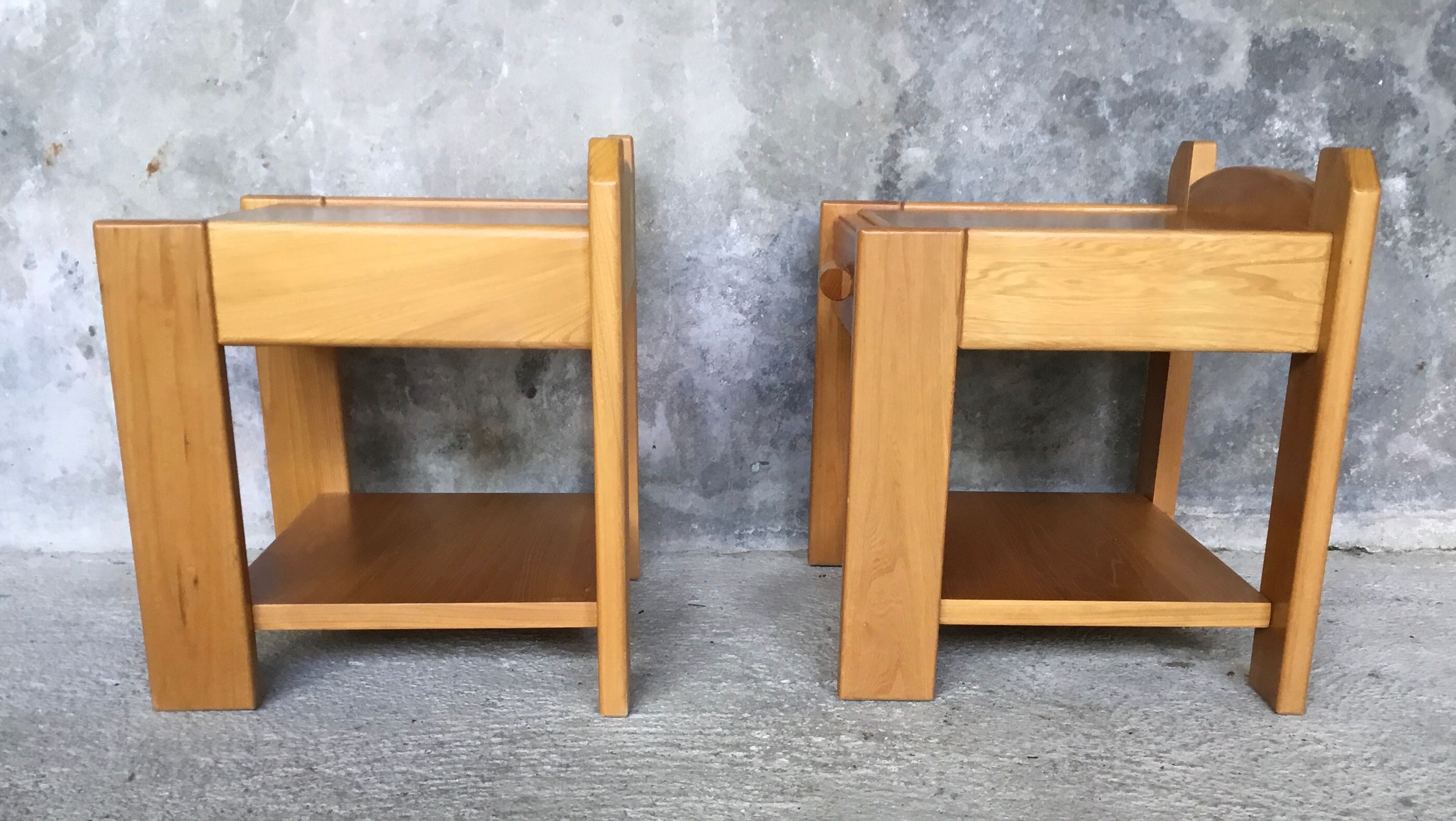 Bedside NF Prestige solid elm furniture - 1970