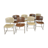 Huit chaises Max Stacker édit Steelcase circa 1970