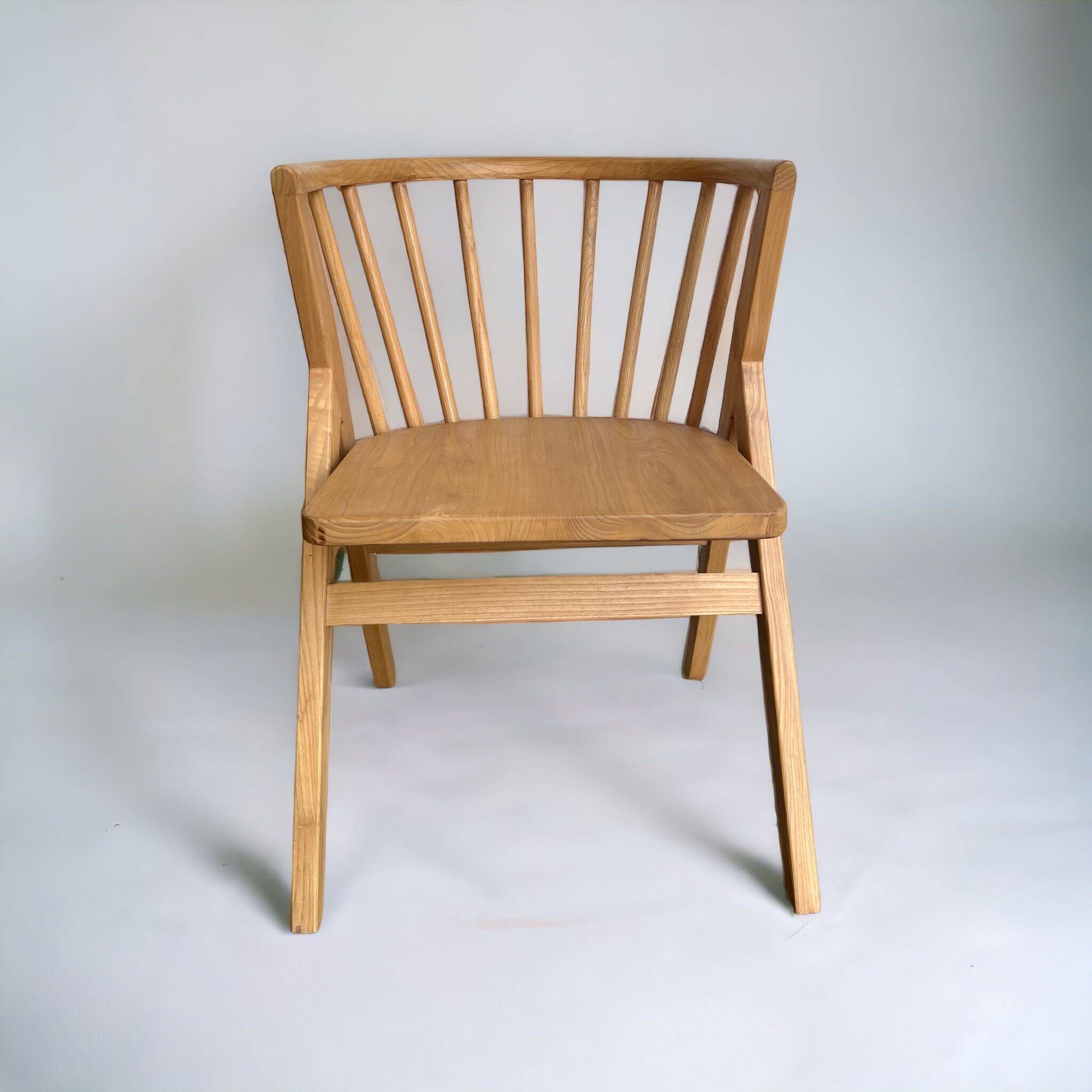 4 V-shaped wooden bistro chairs