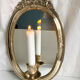 Grand porte-bougie mural vintage en miroir