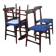 Italian teak chairs from the 1960s in blue.