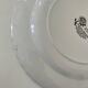 Round antique plate by Johnson Brothers in the Blue Lotus pattern.
