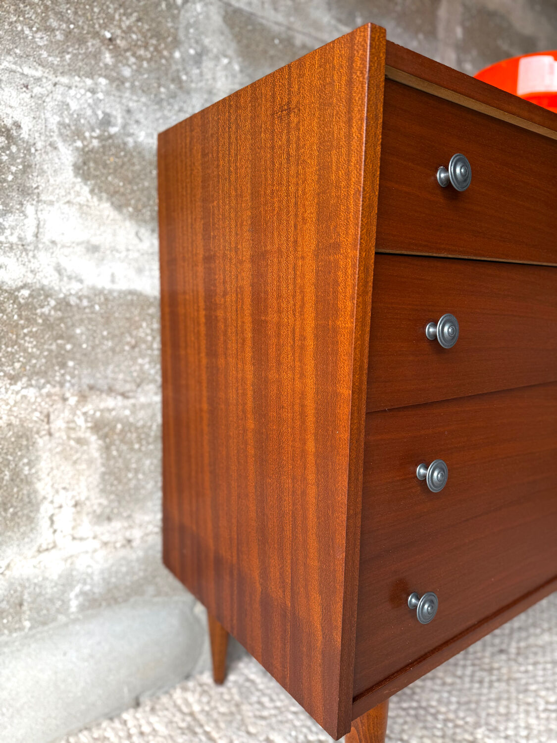 Vintage Scandinavian teak chest of drawers, 1960.