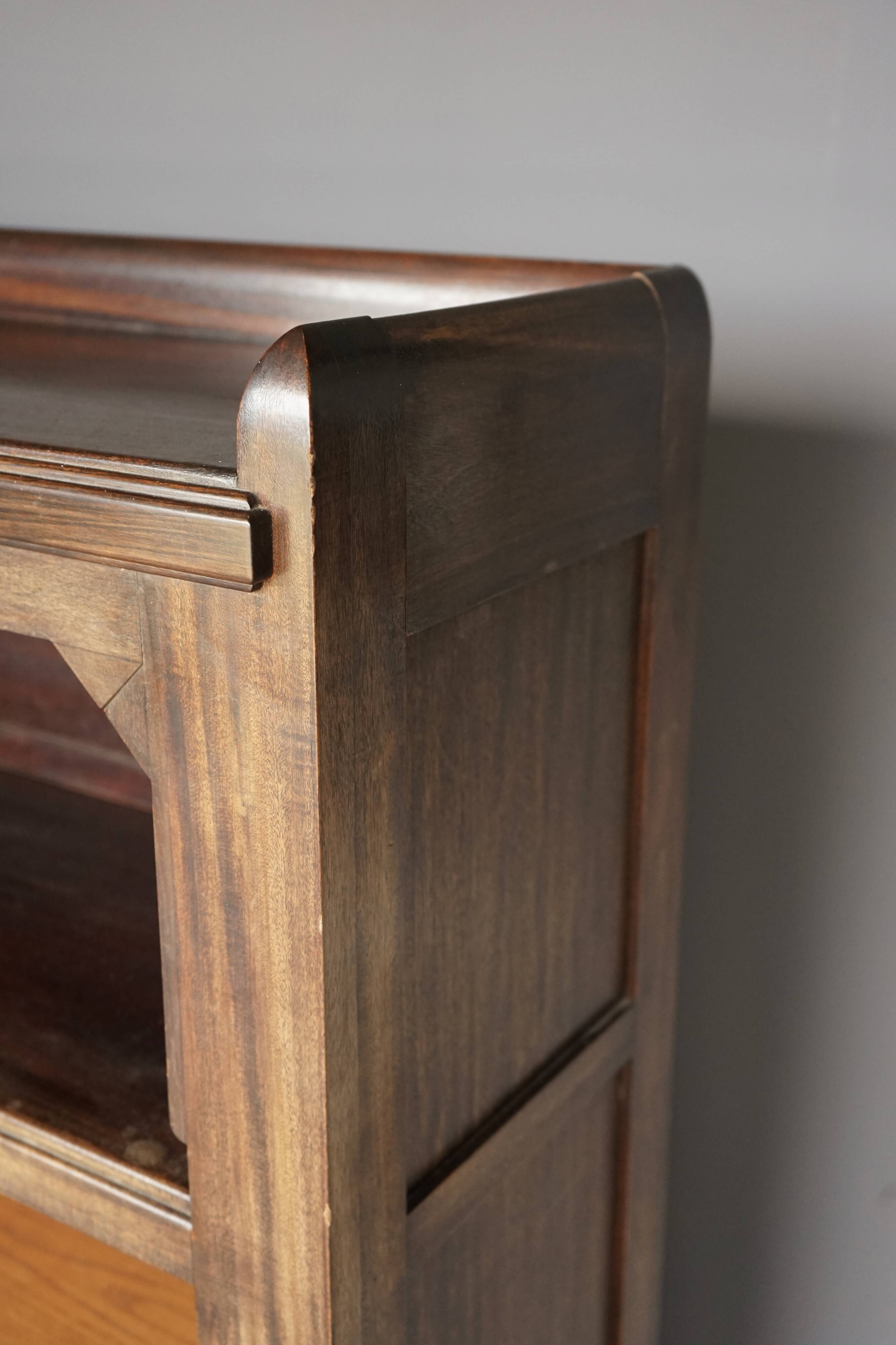 Hague School Art Deco wooden Bookcase, 1930s