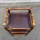 Vintage rattan and wicker shelf, 3 levels, 70cm