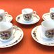 5 Tasses soucoupes à café Limoges Porcelaine BM Porcelaine Française