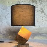 Vintage table lamp in solid oak