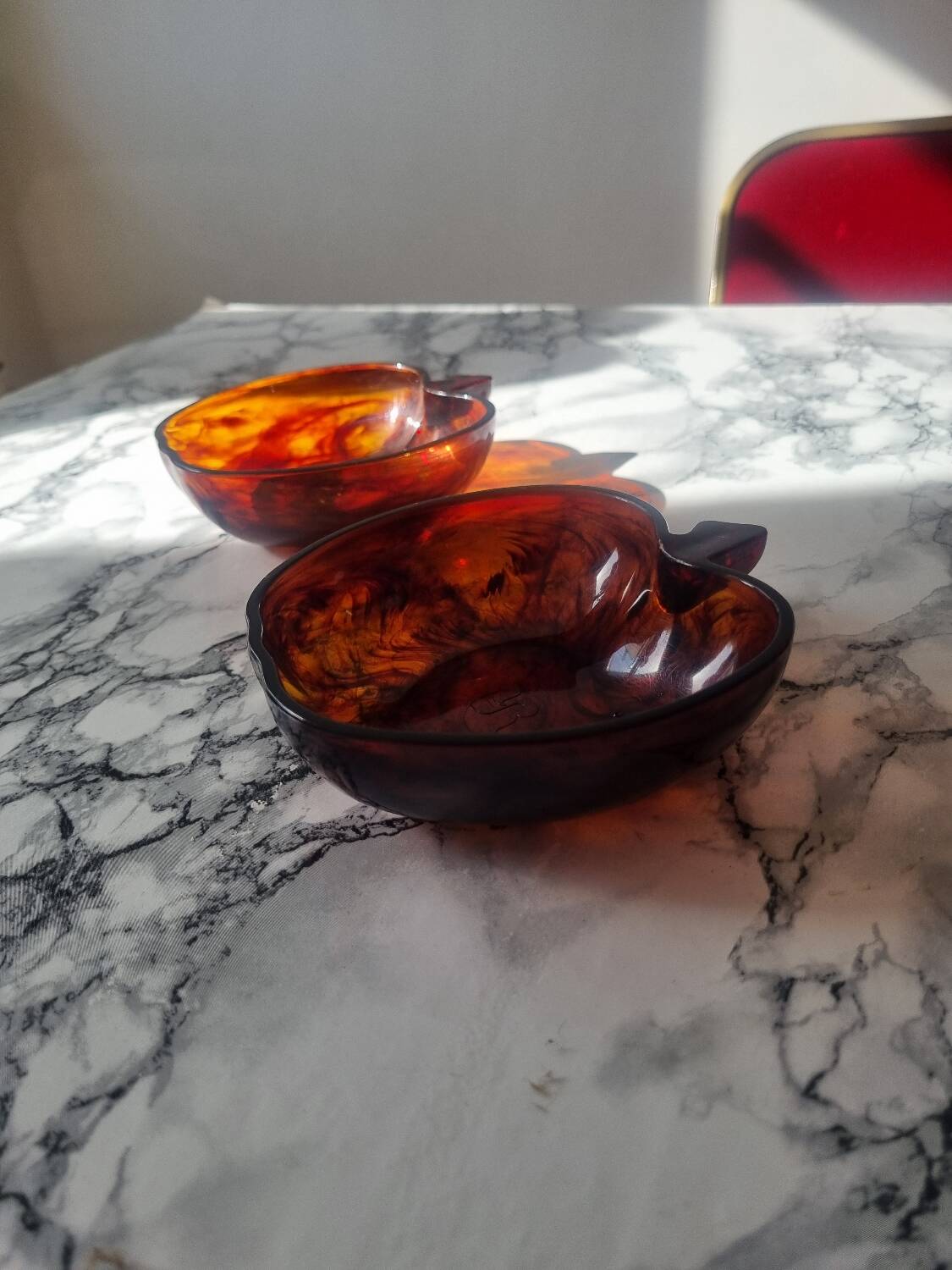 Set of two 1970s trinket trays.
