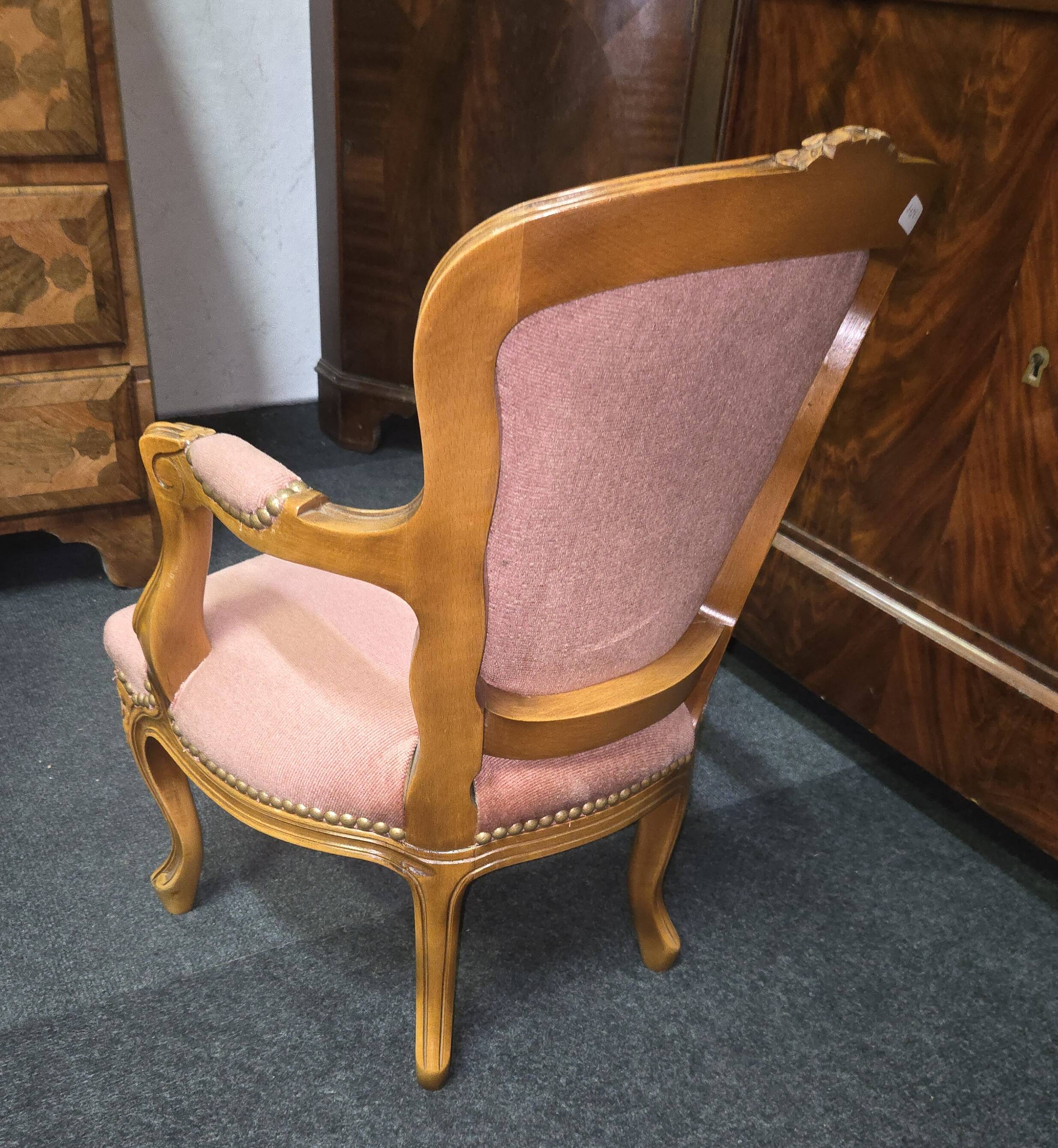 Child's armchair in Louis-Philippe style in walnut, second half of the 20th century.
