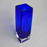 Vase sommerso by Petr hora, blue glass, Czech Republic, 1970