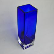 Vase sommerso by Petr hora, blue glass, Czech Republic, 1970