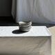 Set of 7 handmade grey glazed ceramic deep plates D18.5 H5.