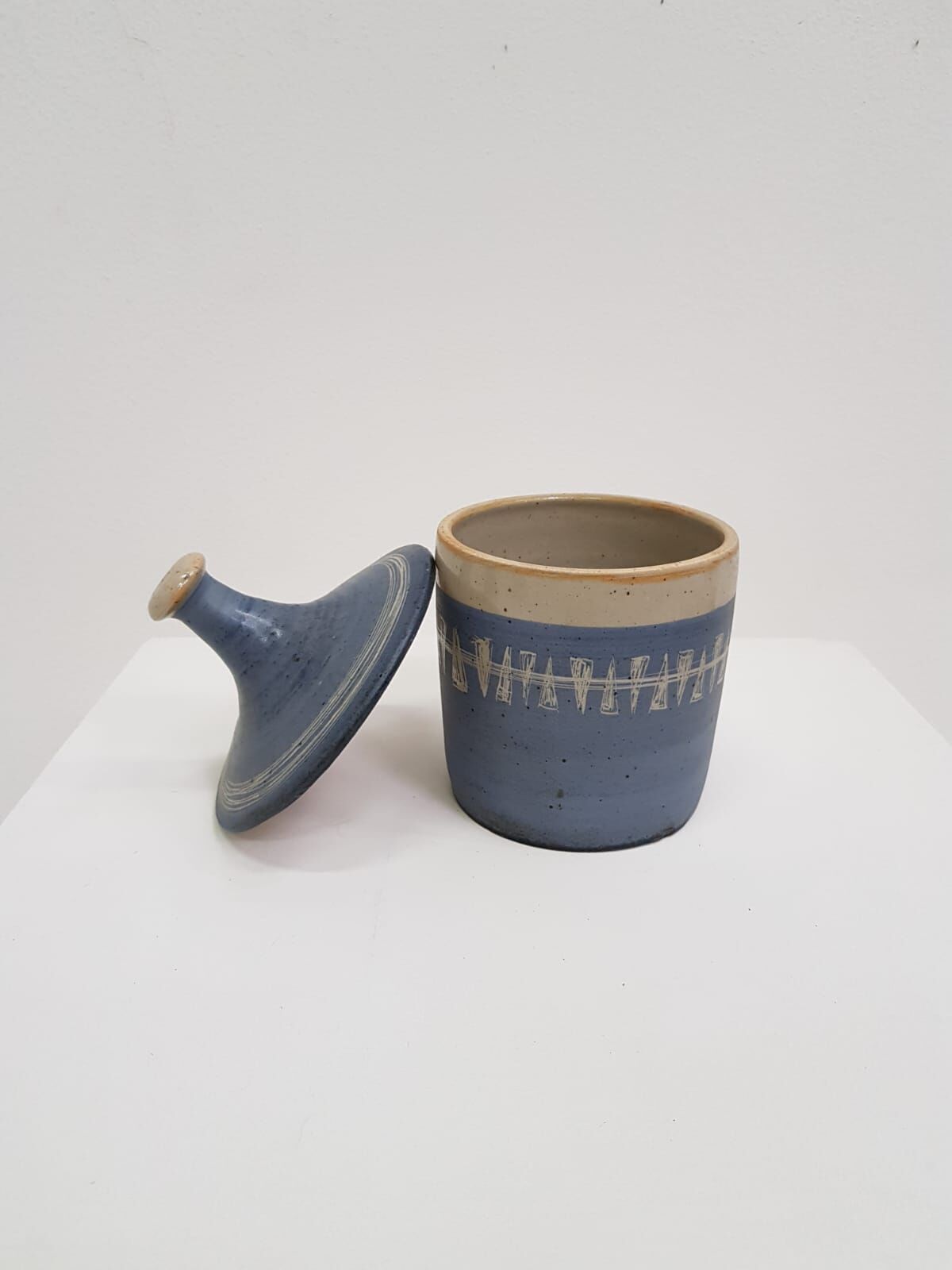 Large ceramic pot signed LB for Bernard LECUYER