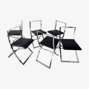 Set of 6 foldable chairs "Luisa" by Marcello Cuneo, 1970