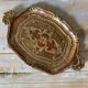 Small ochre and gold Florentine tray