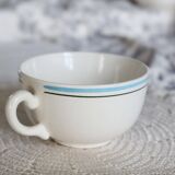Vintage Salins earthenware chocolate cup - Floral pattern