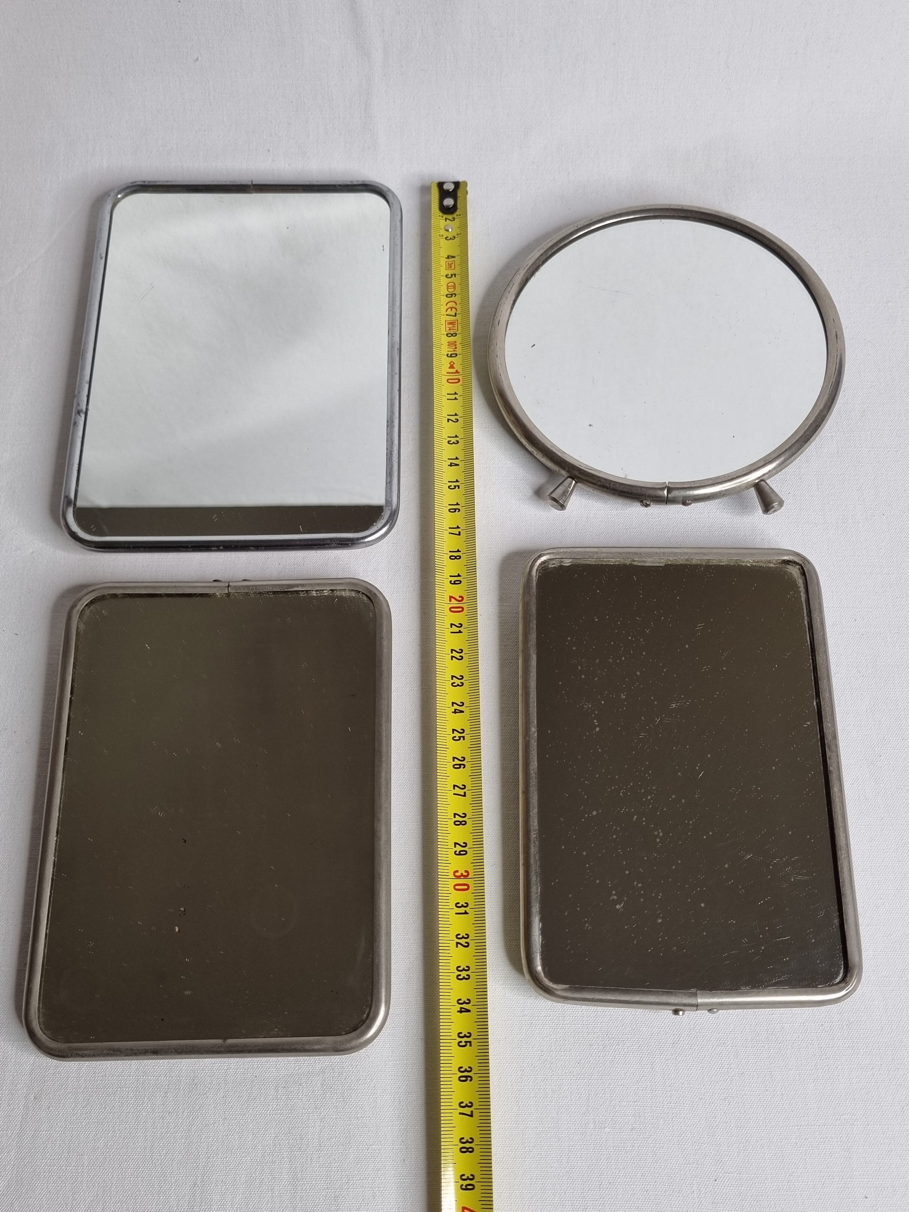 Set of four barber mirrors to be placed or hung