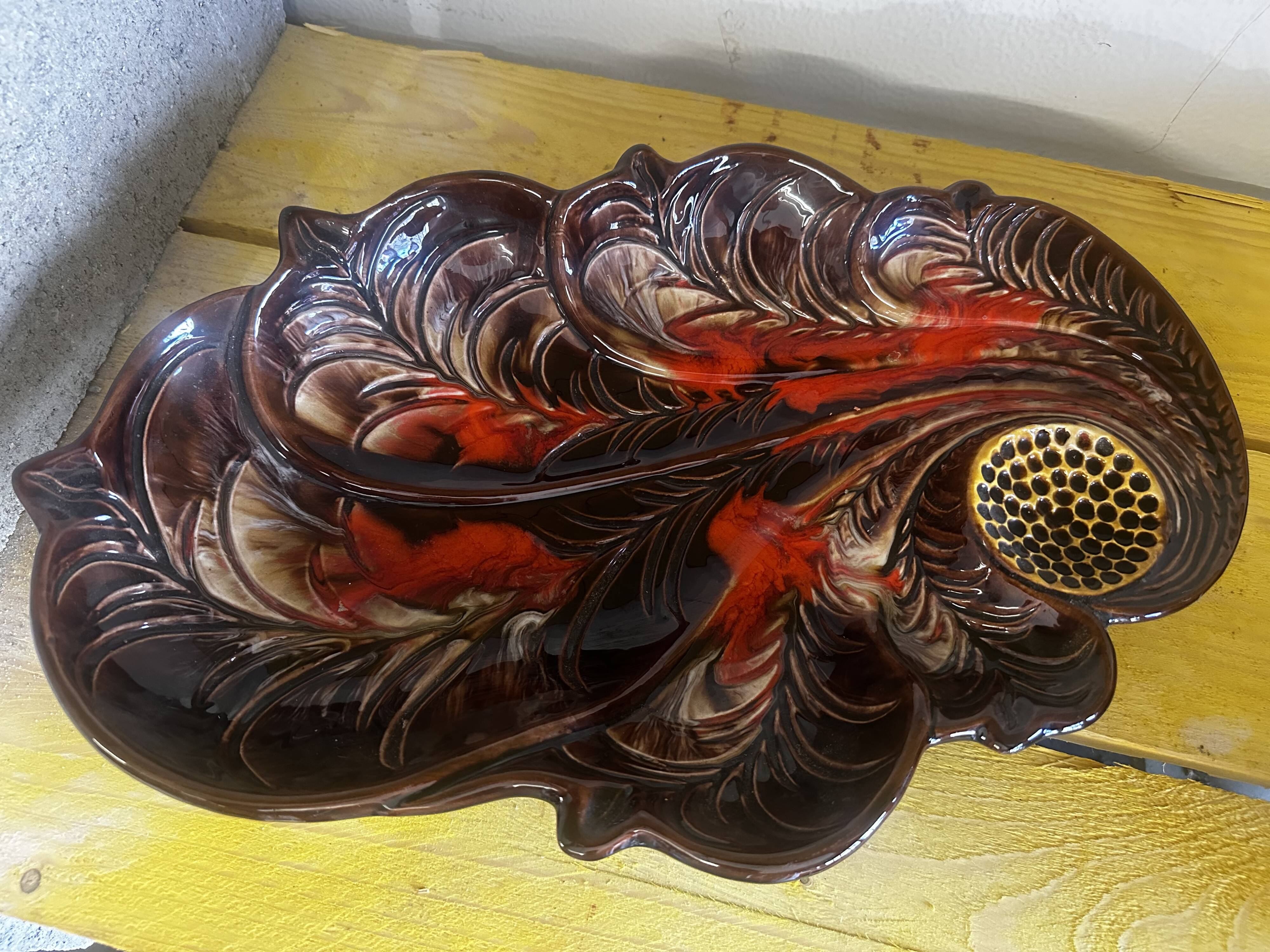 Large Fruit Bowl - Ceramic Centerpiece Vallauris 60s