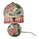 Lampe antique en opaline peinte à la main par Annick Naudy