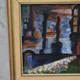 Lennart Hall, Swedish abstract painting, 1960s, Oil on panel, Framed
