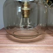 Pair of vintage smoked glass wall lights