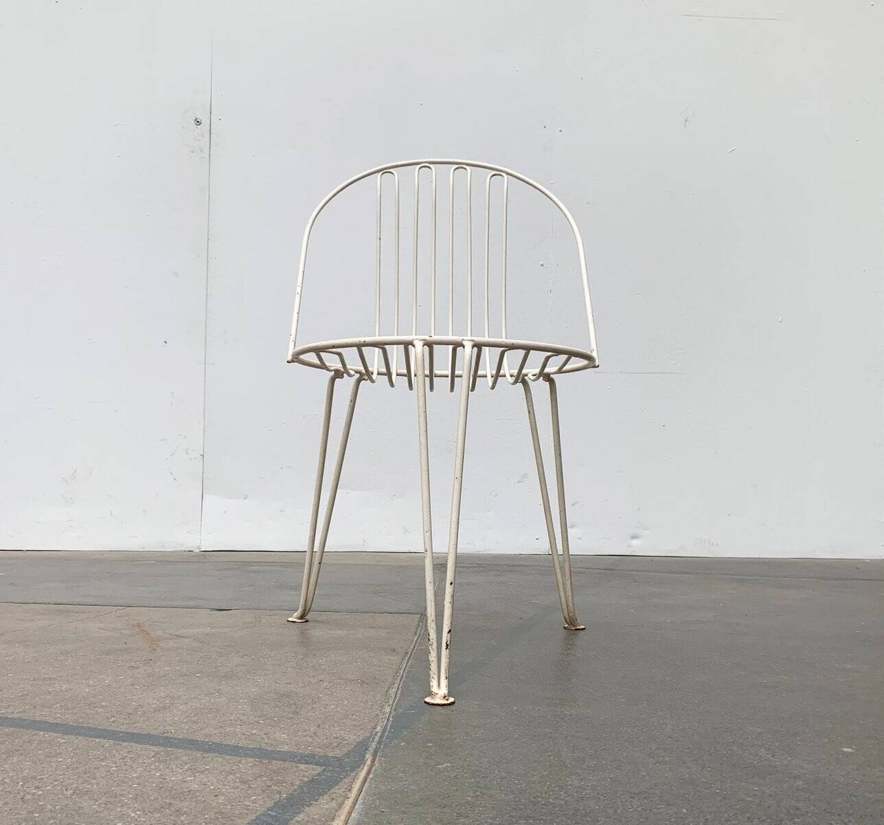 Set of 2 mid-century German metal garden chairs by Mauser Werke Waldeck