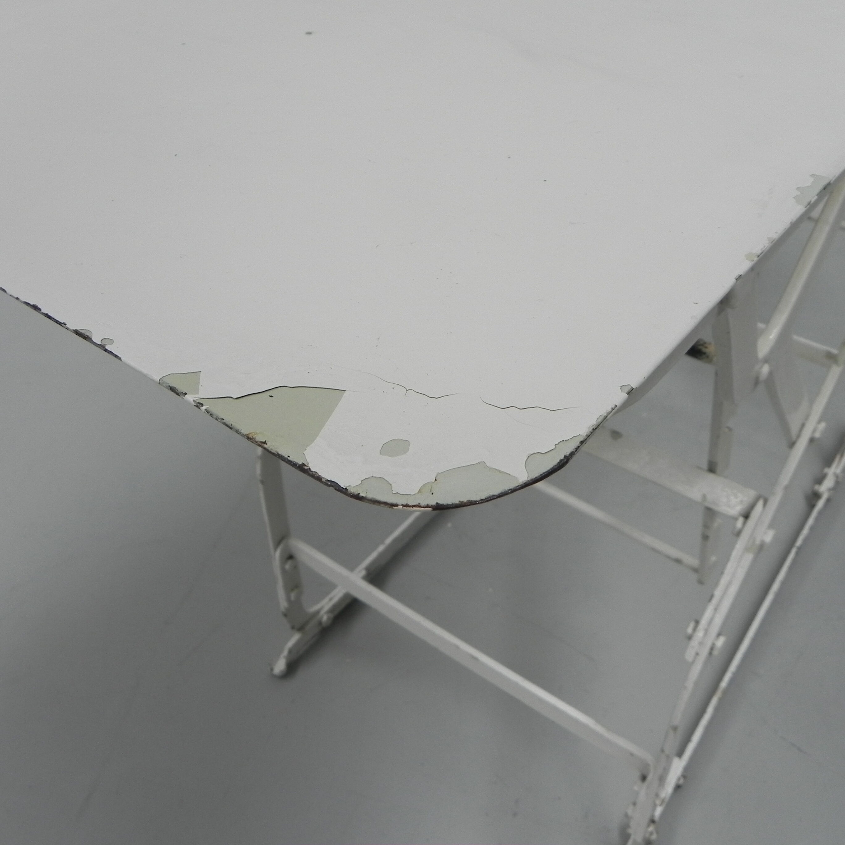 Industrial side table, hospital bed