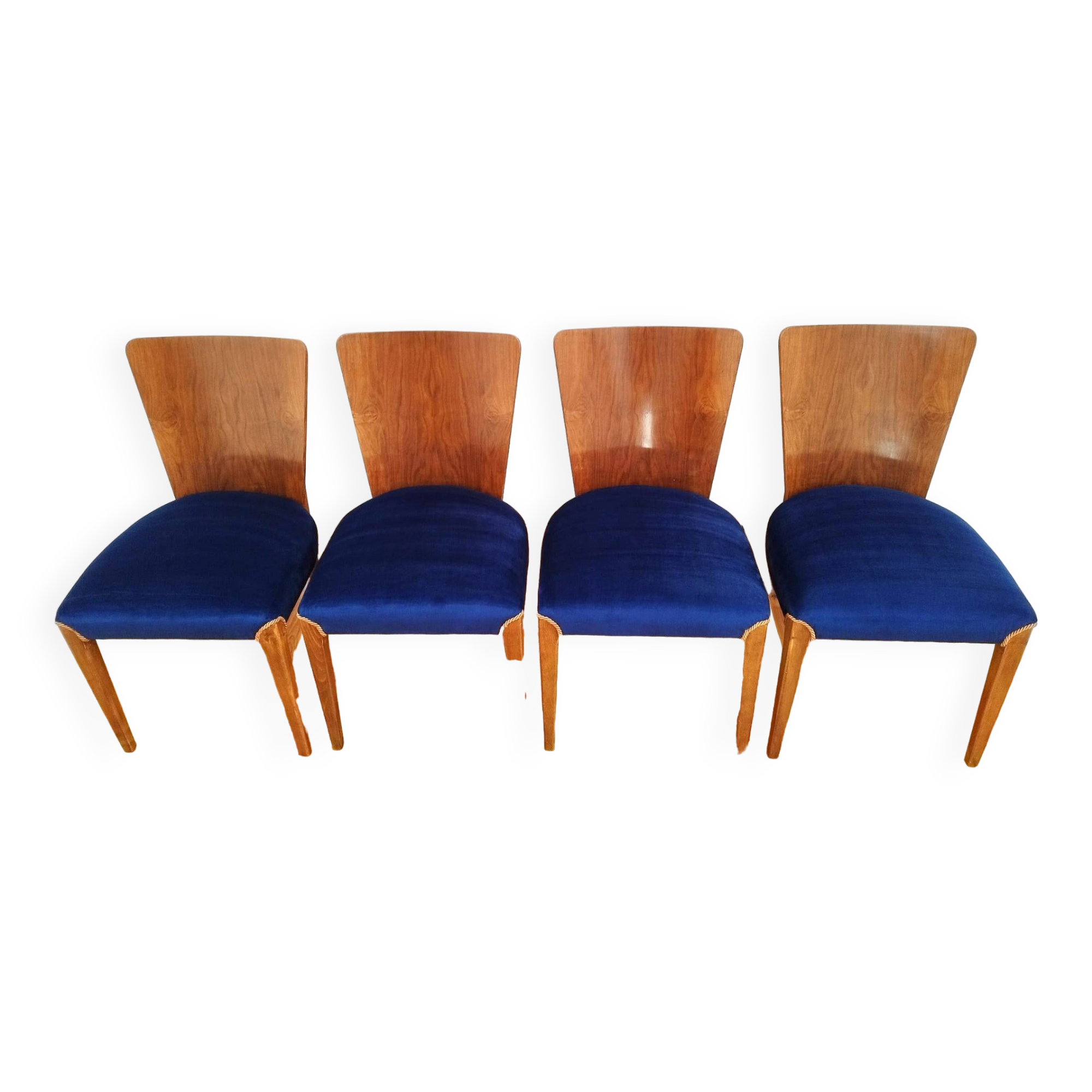 H-214 Chairs attributed by Jindřich Halabala for Up Zavody, 1950s, Set of 4