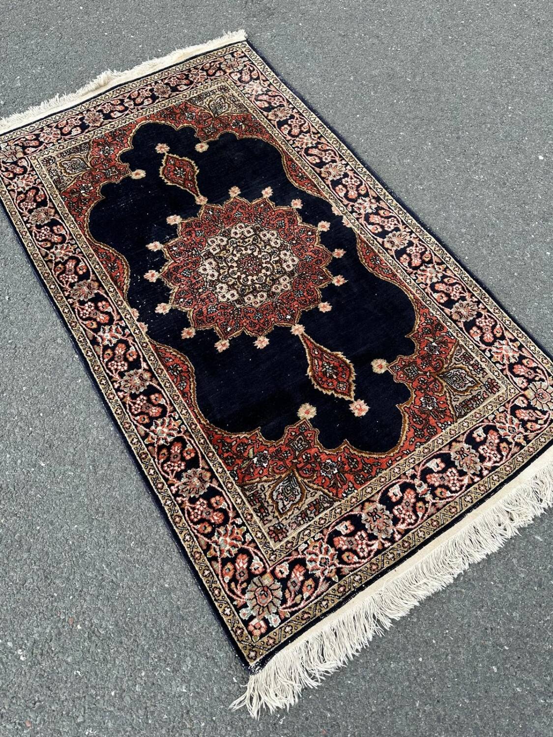 Persian silk rug
