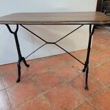 Table de bistrot ancienne dessus en chêne