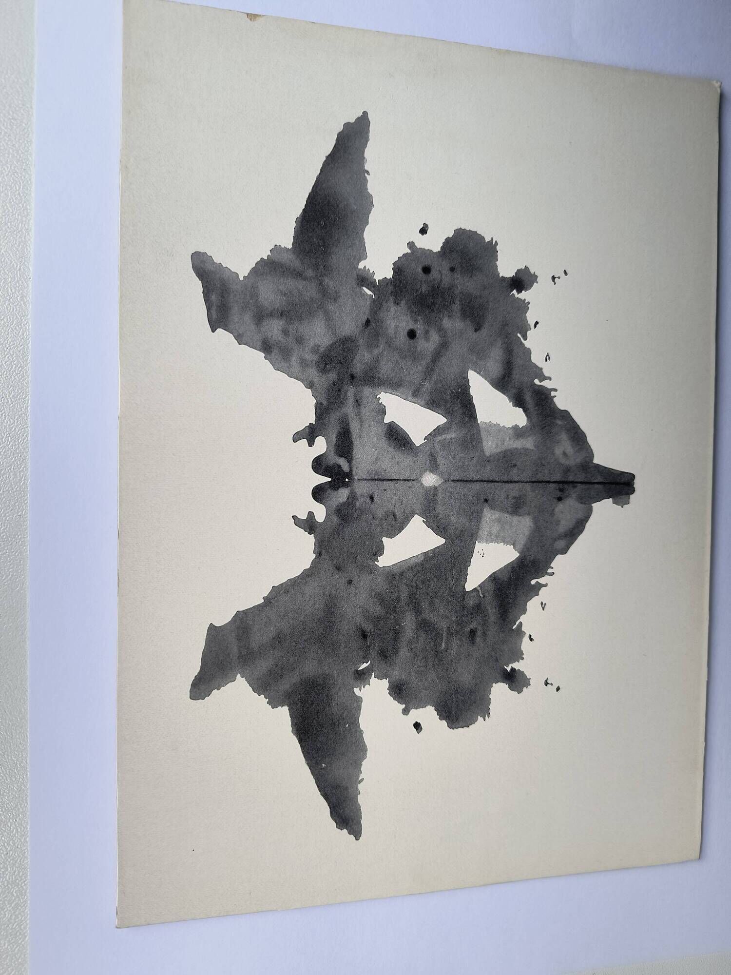 Original Rorschach test card "Card I" – Psychology curiosity
