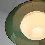 Italian Space Age Green Pendant Lamp in Acrylic Glass, 70s