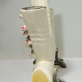 Old ceramic bouquet maker from the 1930s - Vintage Victorian French Majolica