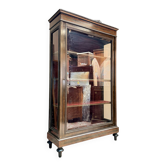BLACKENED WOOD DISPLAY CABINET IN LOUIS XVI STYLE 19TH CENTURY