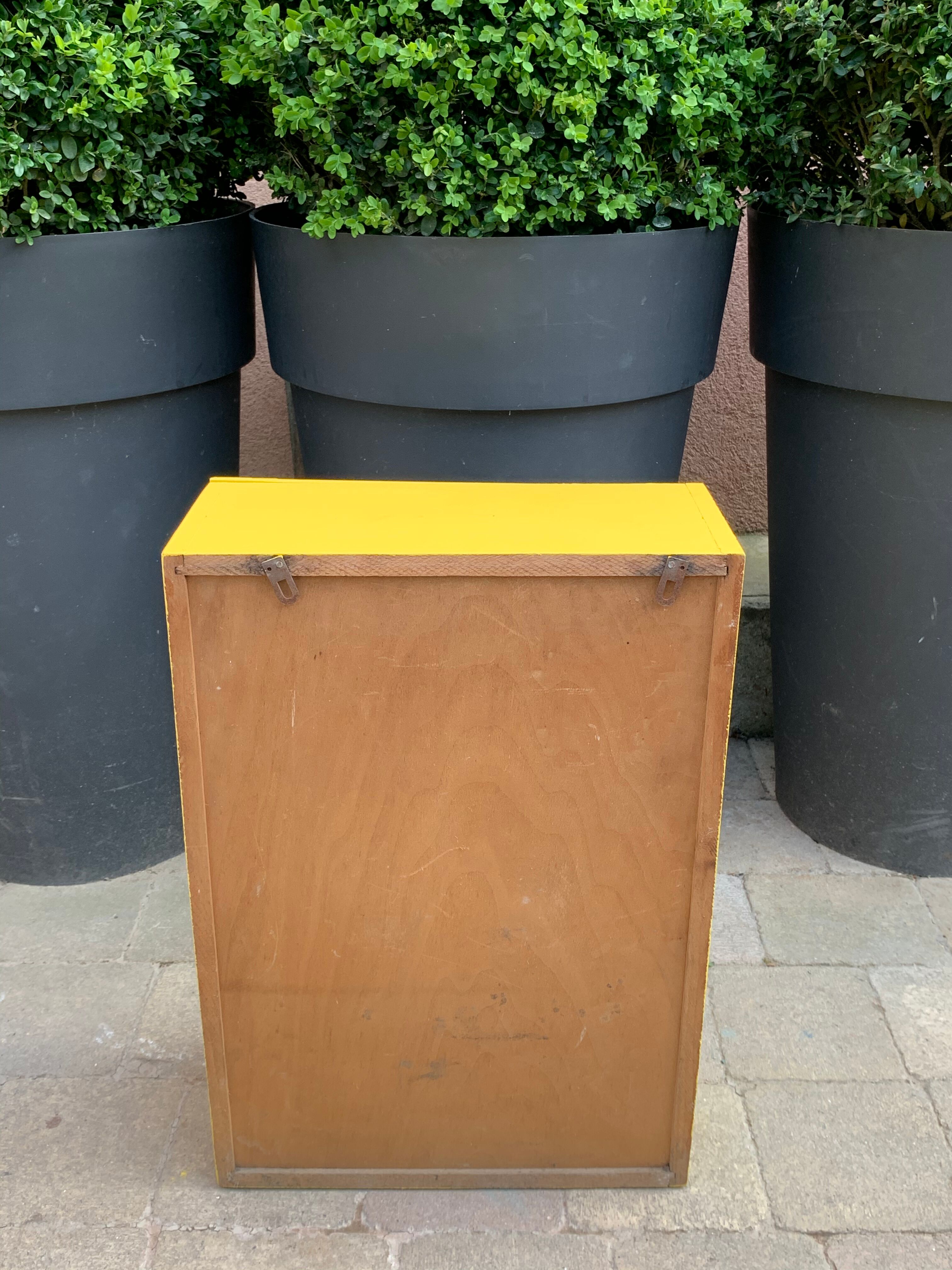 Powdered yellow medicine cabinet
